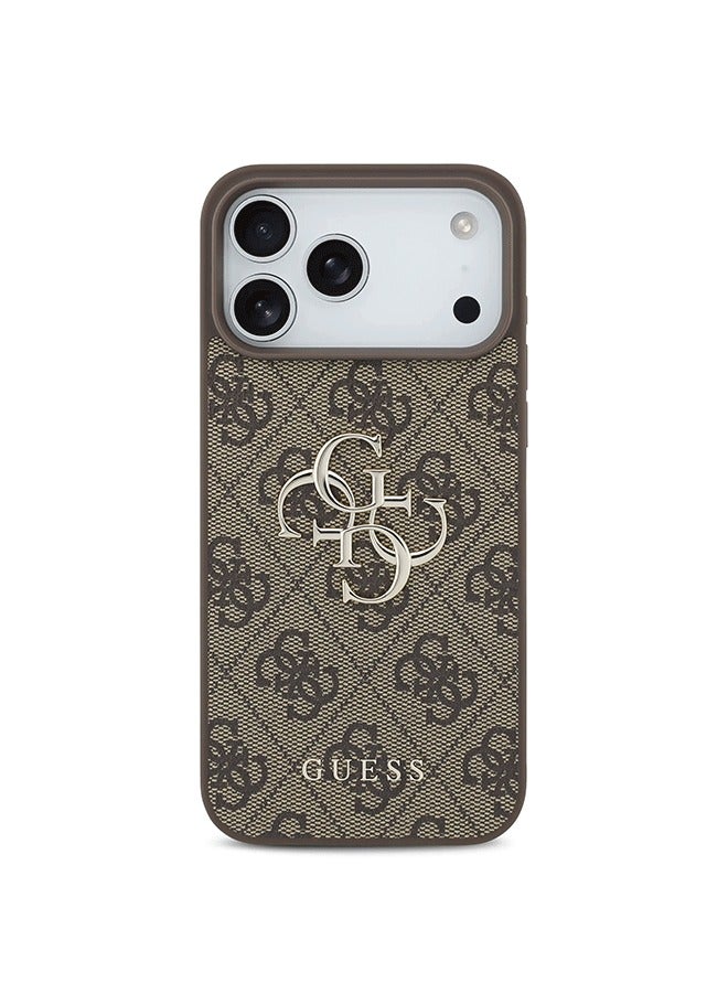 GUESS iPhone 17 Pro Max Case PU Leather With Big 4G & Classic Logo / Ultra Slim / lightweight design / Easy Installation - Brown - Image 1