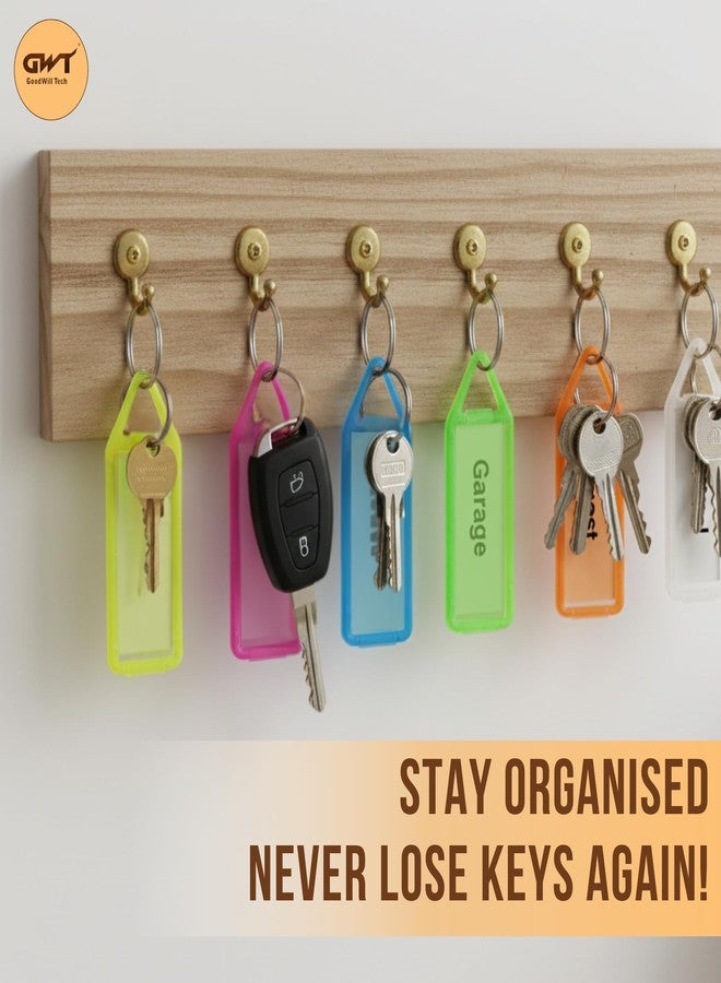 GoodWill Tech Plastic Key Tag Multicolor Keyring & Keychain With Name Tag Labels Key chain for Bike, Office, Home, Hotel key rings with name tags on two Side Id Label (50 pcs, 1 Box) - Image 5