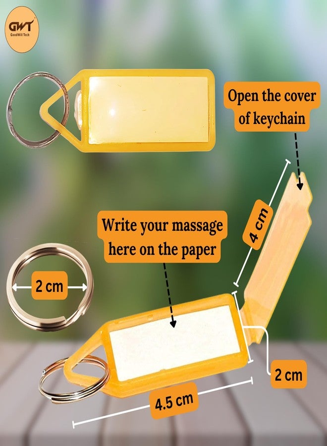 GoodWill Tech Plastic Key Tag Multicolor Keyring & Keychain With Name Tag Labels Key chain for Bike, Office, Home, Hotel key rings with name tags on two Side Id Label (50 pcs, 1 Box) - Image 3