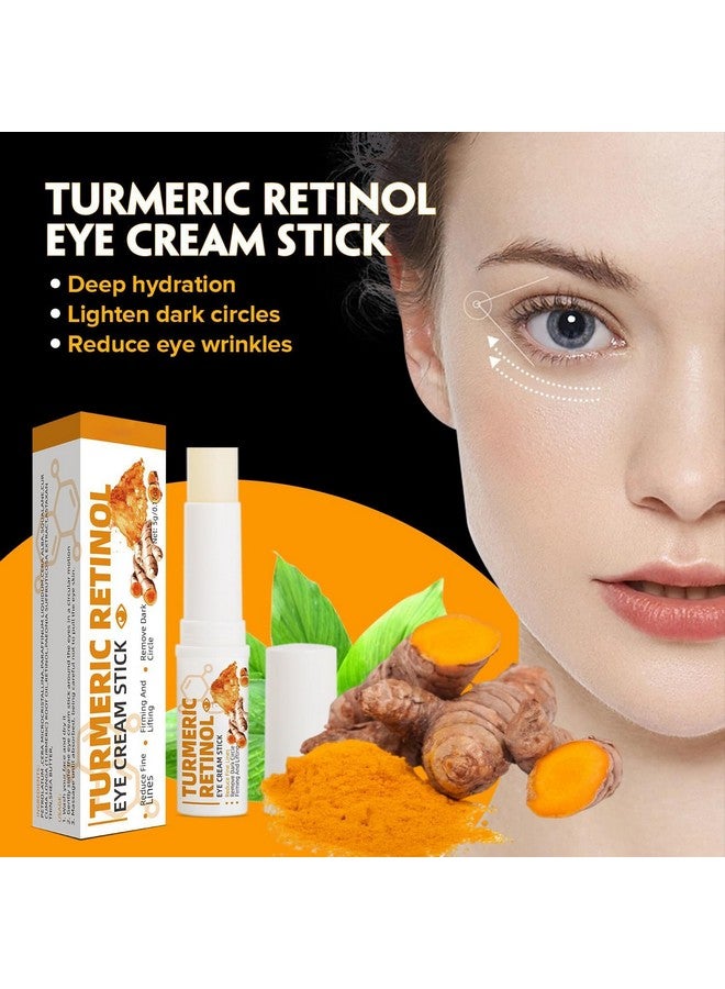 Generic 2PCS Turmeric Retinol Eye Cream Stick,Lumibalm for Under Eye Bags, Eye Balm Stick Hydrating,Lumistick for Puffiness and Bags Reduces,Anti Aging Eye Balm Stick Hydrating  - Image 2