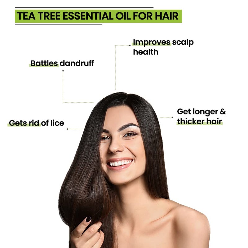 Rey Naturals Rey Naturals Pure Tea Tree Essential Oil Tea Tree Oil For For Hair Tea Tree Oil for face Tea Tree oil for skin Suitable For All Skin Hair Types 15ml - Image 2