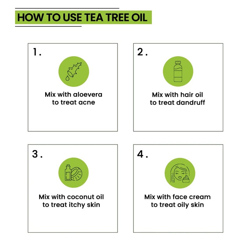 Rey Naturals Rey Naturals Pure Tea Tree Essential Oil Tea Tree Oil For For Hair Tea Tree Oil for face Tea Tree oil for skin Suitable For All Skin Hair Types 15ml - Image 5