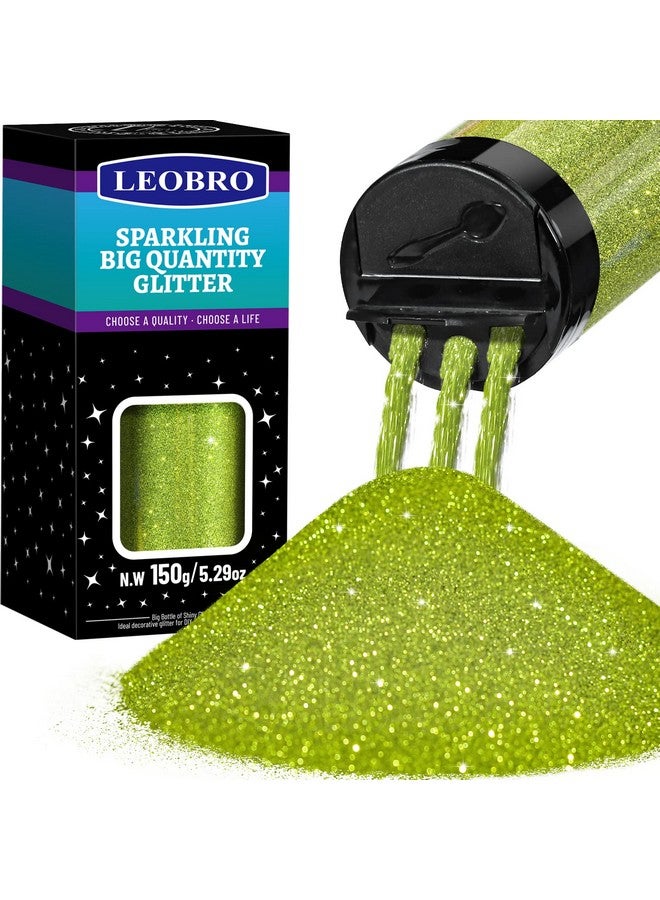 LEOBRO Green Glitter, 150G/5.29Oz Extra Fine Glitter For St Patricks Day Decor, Glitter, Resin Glitter Powder, Fine Glitter For Crafts, Bulk Metallic Craft Glitter For Resin Arts And Craft - Image 1
