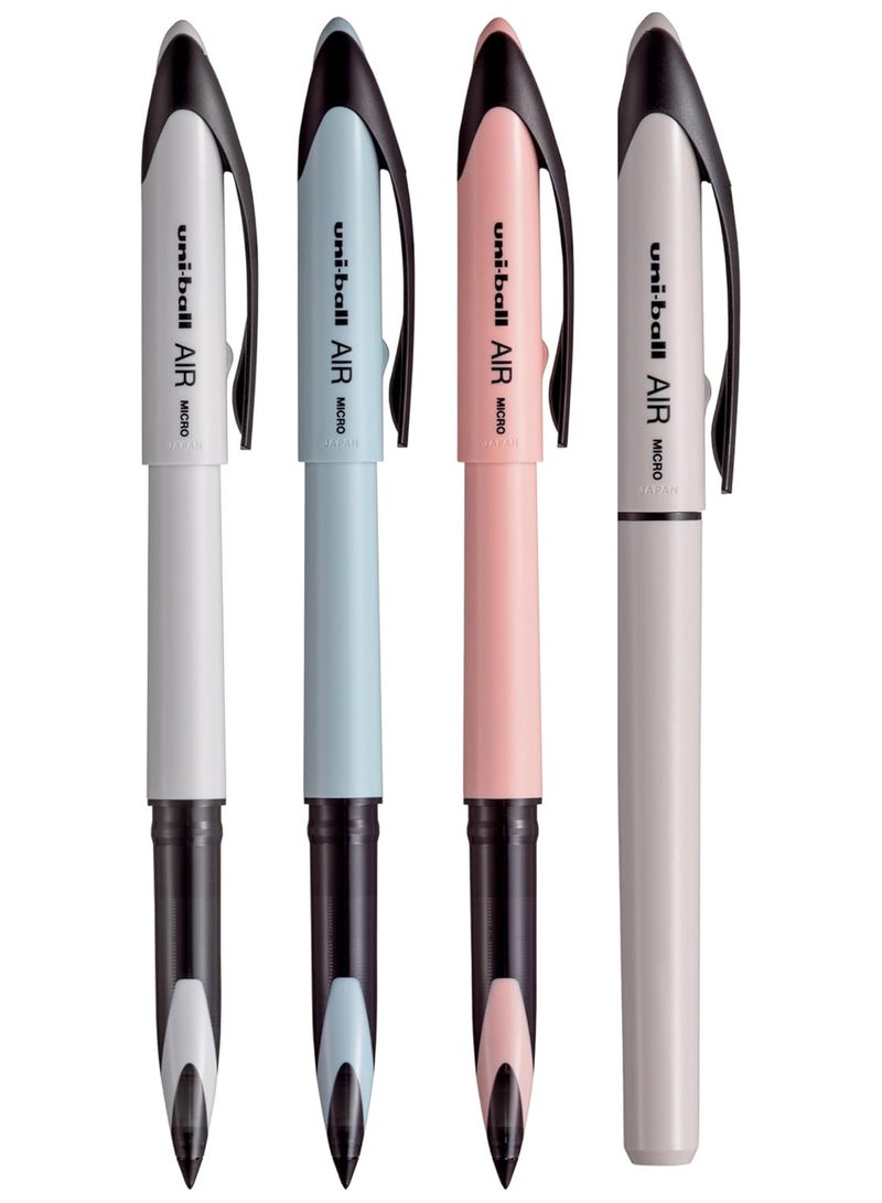 يوني بول قلم حبر جاف يوني بول UBA-188C-M Air Micro 0.5 مم مقاوم للماء وحبر أسود مصبوغ بأربعة ألوان باستيل مختلفة (قد يختلف اللون) - Image 1