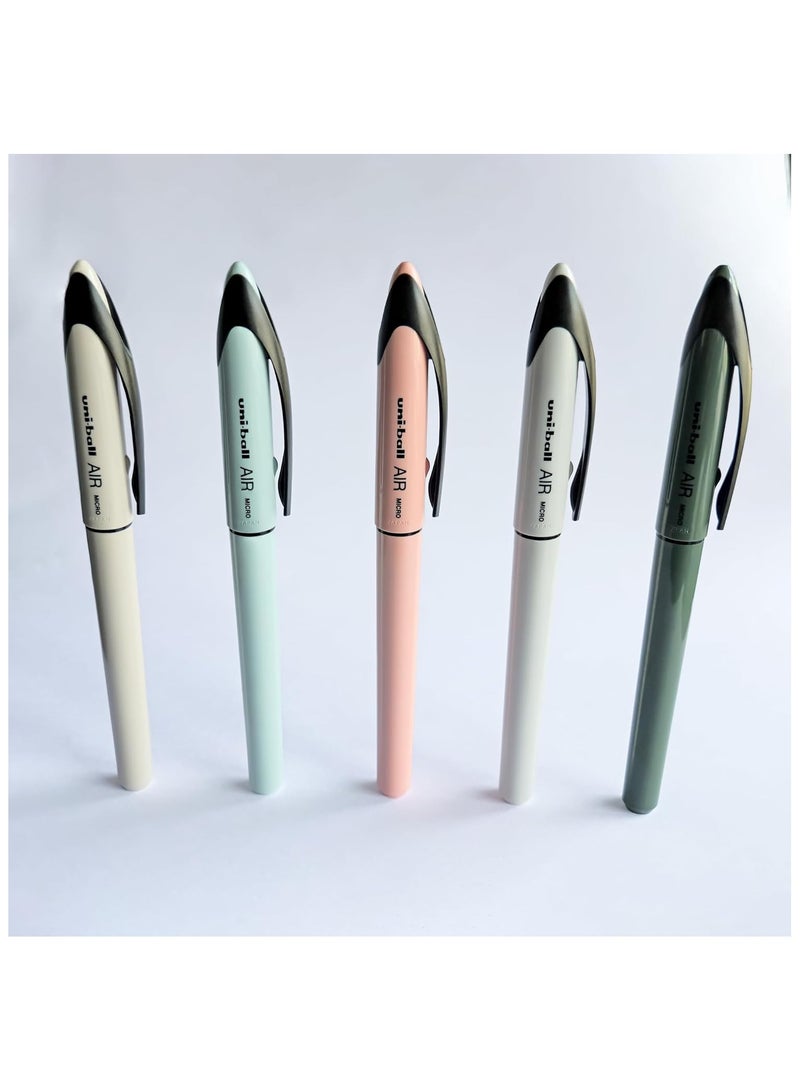 يوني بول قلم حبر جاف يوني بول UBA-188C-M Air Micro 0.5 مم مقاوم للماء وحبر أسود مصبوغ بأربعة ألوان باستيل مختلفة (قد يختلف اللون) - Image 3