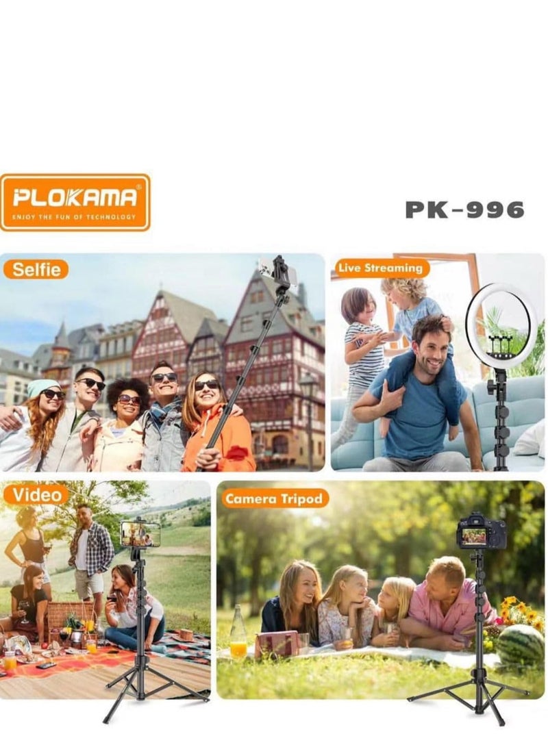 PLOKAMA 170cm Tripod Stand for Camera, Mobile & iPad – Lightweight Professional Tripod & Monopod for Travel and Digital Work | Model PK-996 - Image 3