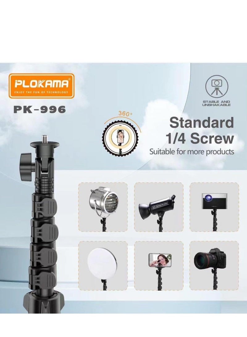 PLOKAMA 170cm Tripod Stand for Camera, Mobile & iPad – Lightweight Professional Tripod & Monopod for Travel and Digital Work | Model PK-996 - Image 4