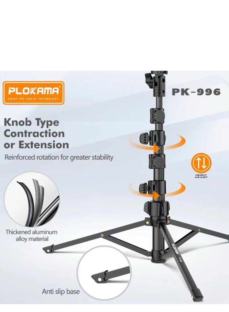 PLOKAMA 170cm Tripod Stand for Camera, Mobile & iPad – Lightweight Professional Tripod & Monopod for Travel and Digital Work | Model PK-996 - Image 2