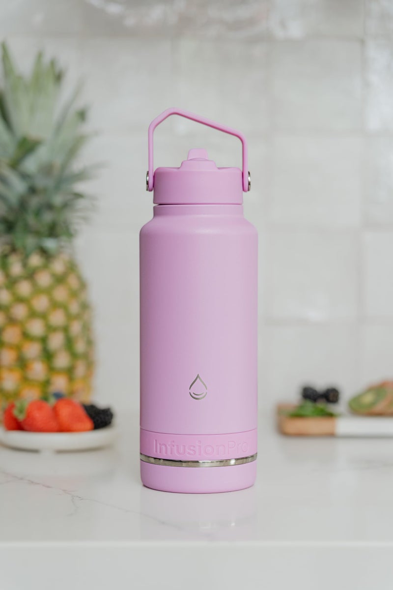 Infusion Pro Fruit Infuser Water Bottle with Straw Lid (32 oz) Stainless Steel Vacuum Insulated : 50 Recipe Fruit Infusion eBook : More Flavor : Easy Cleaning : Great Gift - Image 5