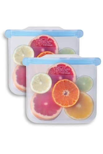 Ziploc Endurables Medium Pouch, 2 Cups, Reusable Silicone Bags and Food Storage Meal Prep Containers for Freezer, Oven, and Microwave, Dishwasher Safe, 2 Pack - Image 1