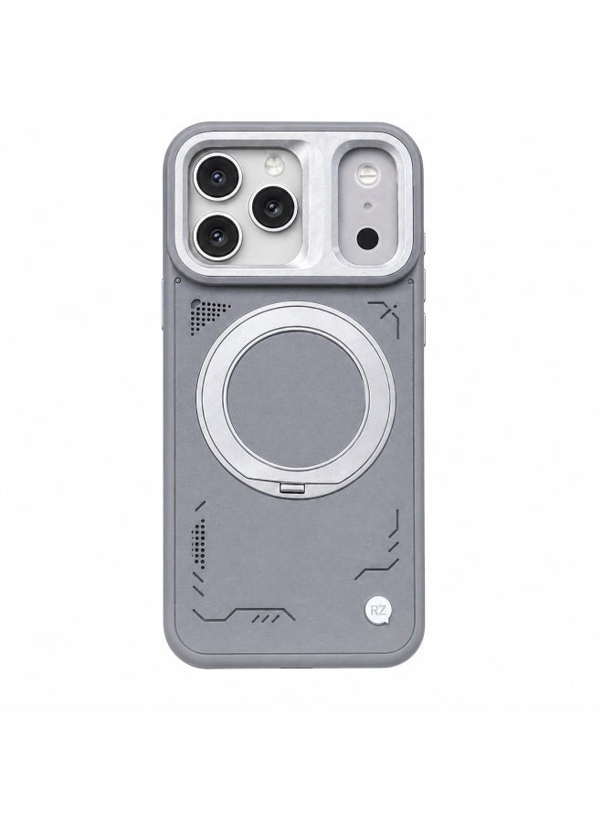 كاجسا غطاء Kajsa لهاتف iPhone 17 Pro بلون رمادي، متوافق مع MagSafe، مزود بحامل حلقي وخطاف للحزام، تصميم مقاوم للصدمات مع أزرار من الألمنيوم، حماية قوية وأناقة عصرية لهاتفك الذكي - Image 1