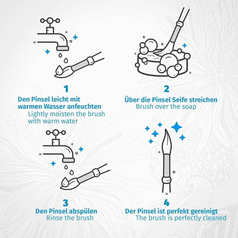 Tritart 100% Vegan Paint Brush Cleaner Soap for Watercolor & Acrylic Paint Brushes - Paint Soap for Cleaning Oil Paint Brushes - Image 4