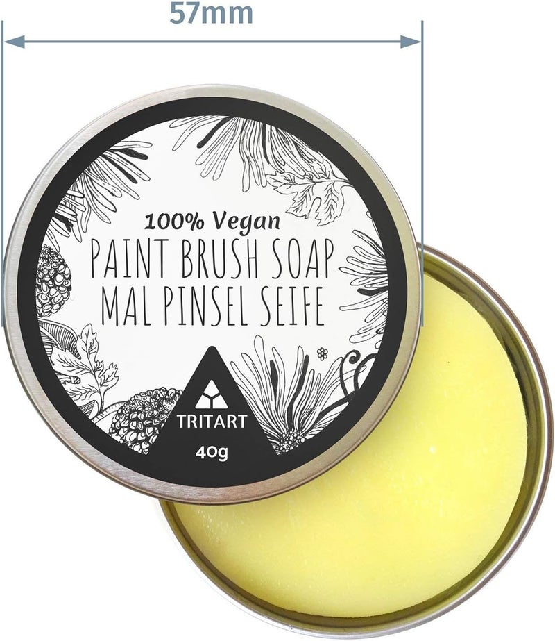 Tritart 100% Vegan Paint Brush Cleaner Soap for Watercolor & Acrylic Paint Brushes - Paint Soap for Cleaning Oil Paint Brushes - Image 5