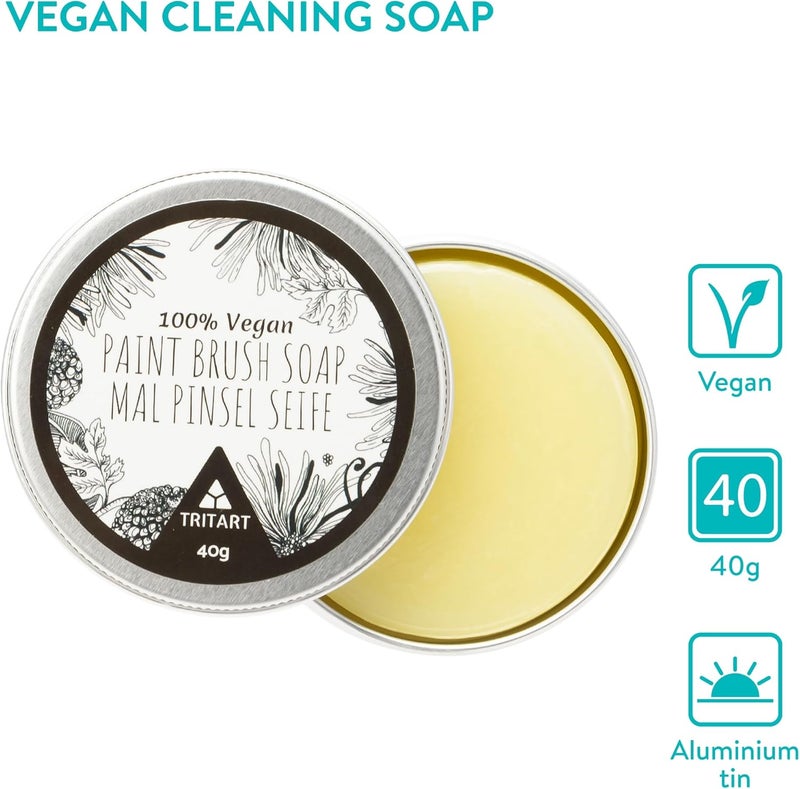 Tritart 100% Vegan Paint Brush Cleaner Soap for Watercolor & Acrylic Paint Brushes - Paint Soap for Cleaning Oil Paint Brushes - Image 3