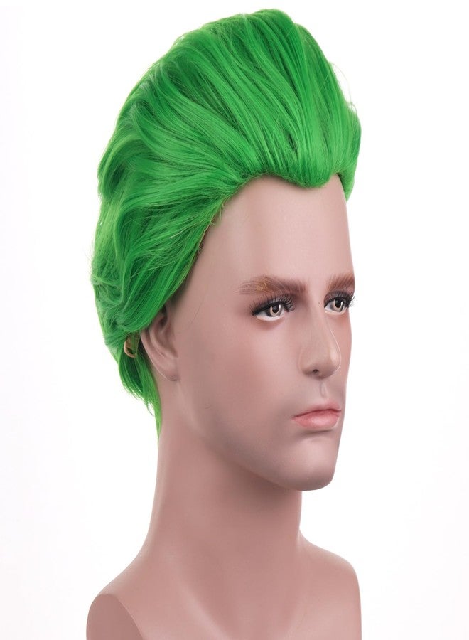 MAGQOO Green Wigs for Men Boy Short Straight Green Wigs Halloween Cosplay Anime Costume - Image 3