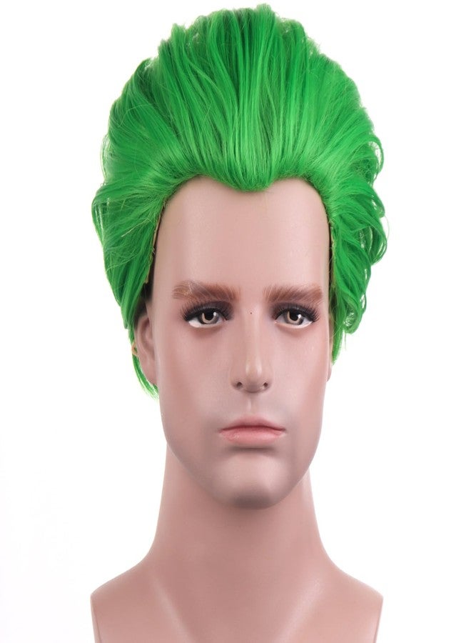 MAGQOO Green Wigs for Men Boy Short Straight Green Wigs Halloween Cosplay Anime Costume - Image 2