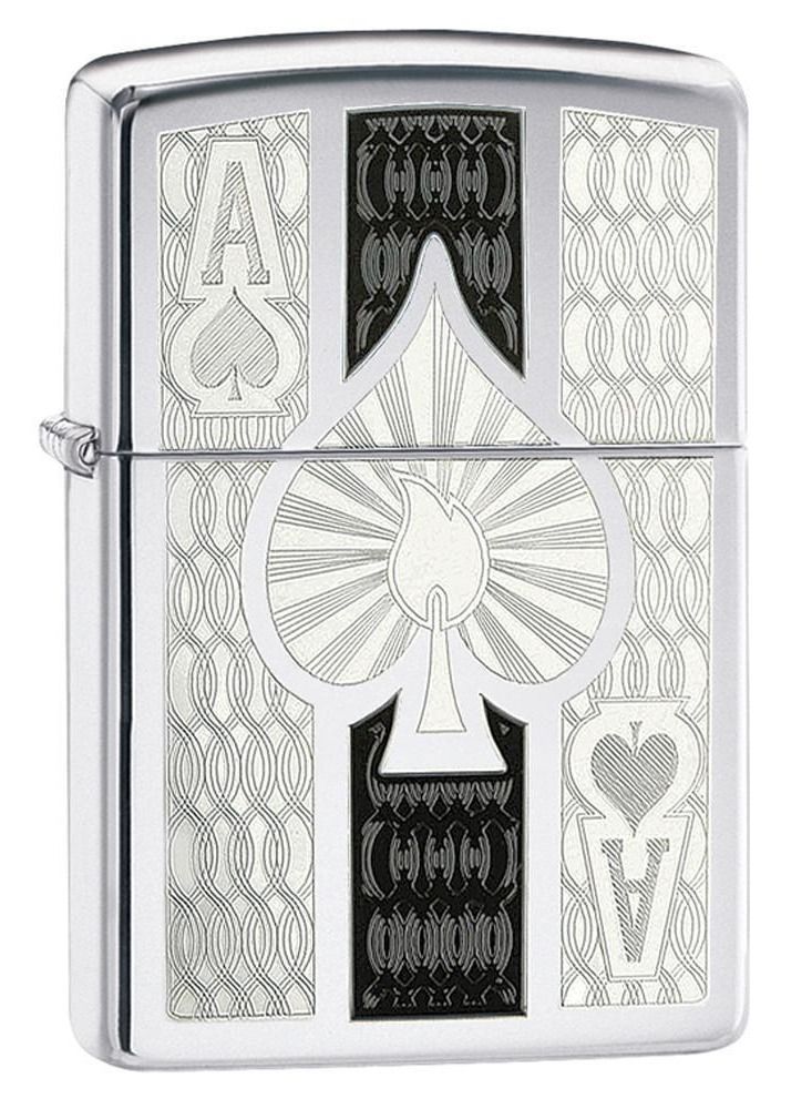 Zippo 24196 250 Engraved Intricate Spade High Polish Windproof Lighter - Image 1