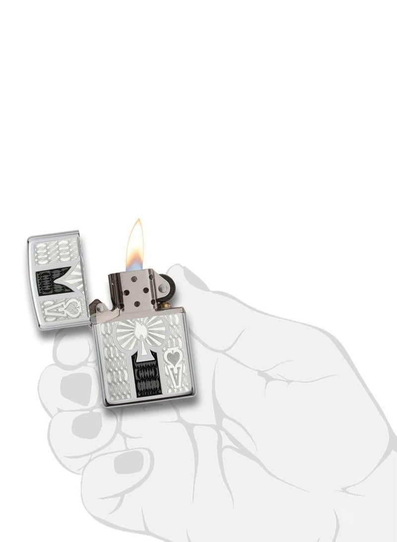 Zippo 24196 250 Engraved Intricate Spade High Polish Windproof Lighter - Image 5