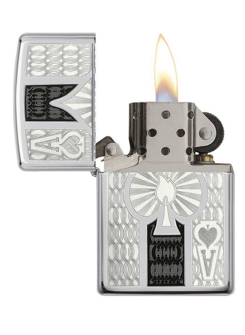 Zippo 24196 250 Engraved Intricate Spade High Polish Windproof Lighter - Image 3