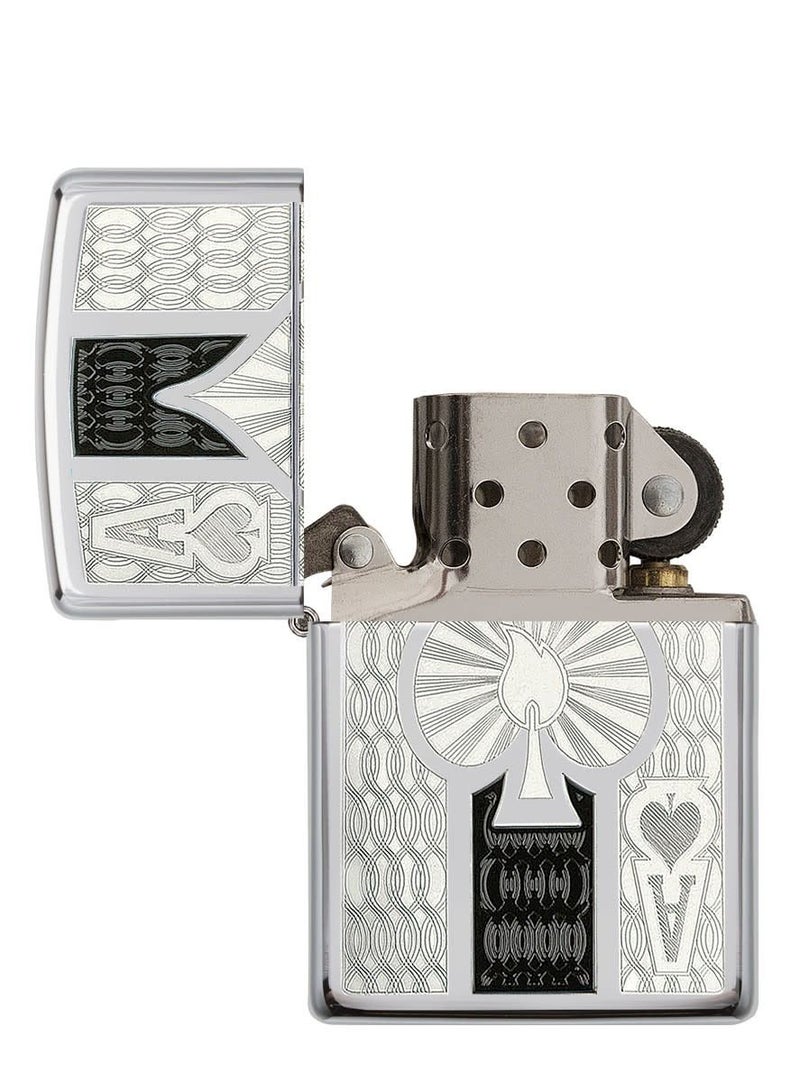 Zippo 24196 250 Engraved Intricate Spade High Polish Windproof Lighter - Image 4