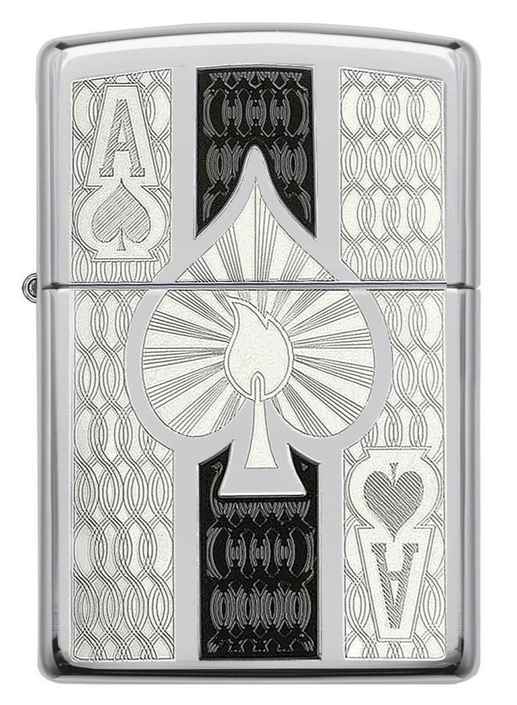 Zippo 24196 250 Engraved Intricate Spade High Polish Windproof Lighter - Image 2