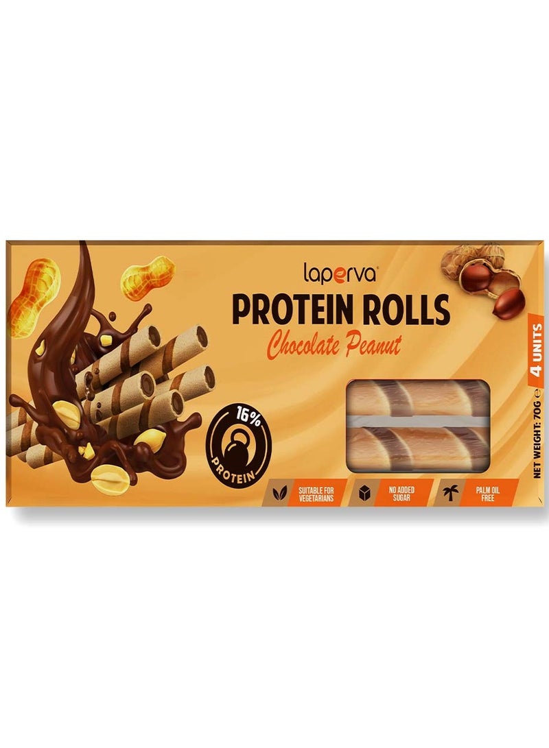 Laperva Protein Rolls  Chocolate Peanut Flavour 70 g 4 Units