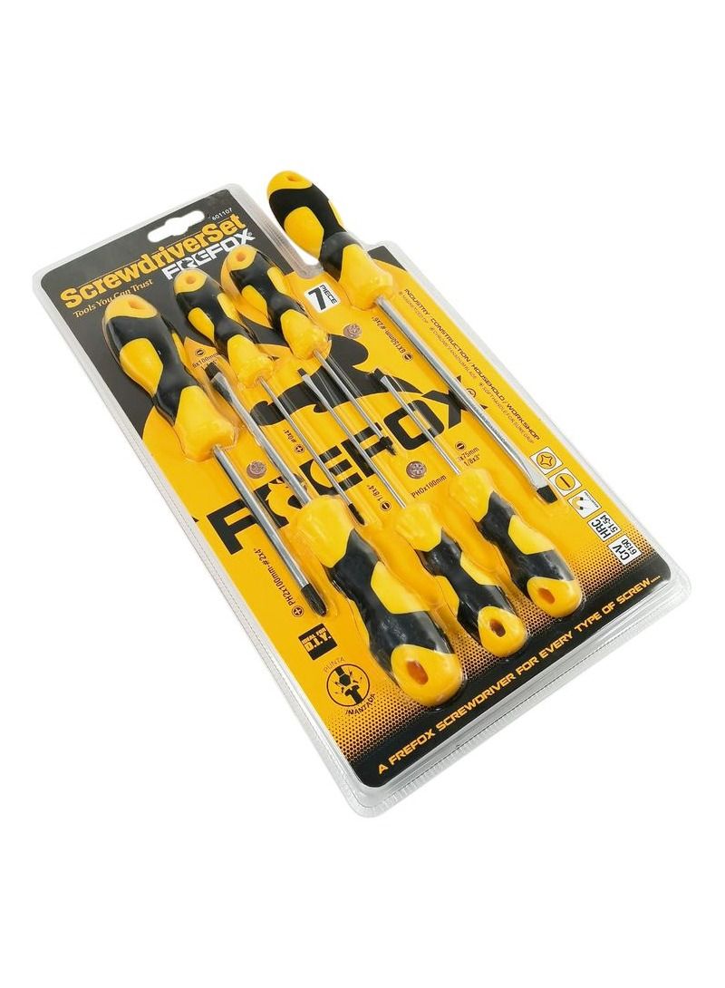 Frefox Screwdriver Set 2xStar Type 4xMinus Type 1xph0 Screwdriver CrV And HRC Steel Screwdriver set 7 Pcs - Image 4