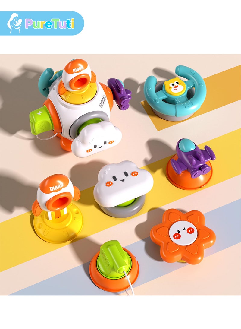 PureTuti Montessori Sensory Toys for Toddlers 1-3 - Travel Activities Busy Board Cube - Baby Gifts for 6 9 12 18 Months 1 2 One Year Old Infant Boys Girls - Airplane Plane Car Travel Toys Educational Learning - Image 3