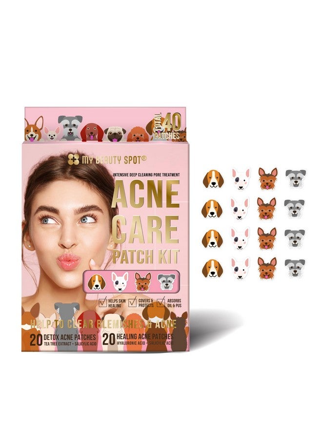My Beauty Spot Cute Pimple Patches Dog Shaped Acne Patches For Face 40 Pcs With Salicylic Acid Vitamin A And Aloe Vera Dog Shaped Pimple Patches For Face Acne Spot Treatment - Image 1