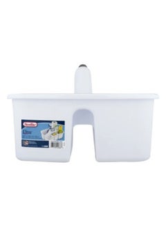 Sterilite Ultra 4-Division High-Grade Plastic Cleaning Caddy White and Grey 8.88 x 17.75 x 13.25 Inch 1588  - Image 3