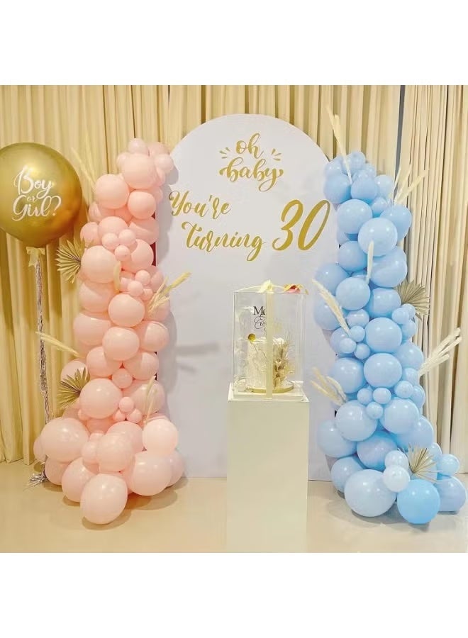 Blue Balloons 12 inch, 50 Pack Light Blue Latex Party Balloons Helium Quality for Birthday Graduation Baby Shower Gender Reveal Party Wedding Decorations (with Blue Ribbon) - Image 2