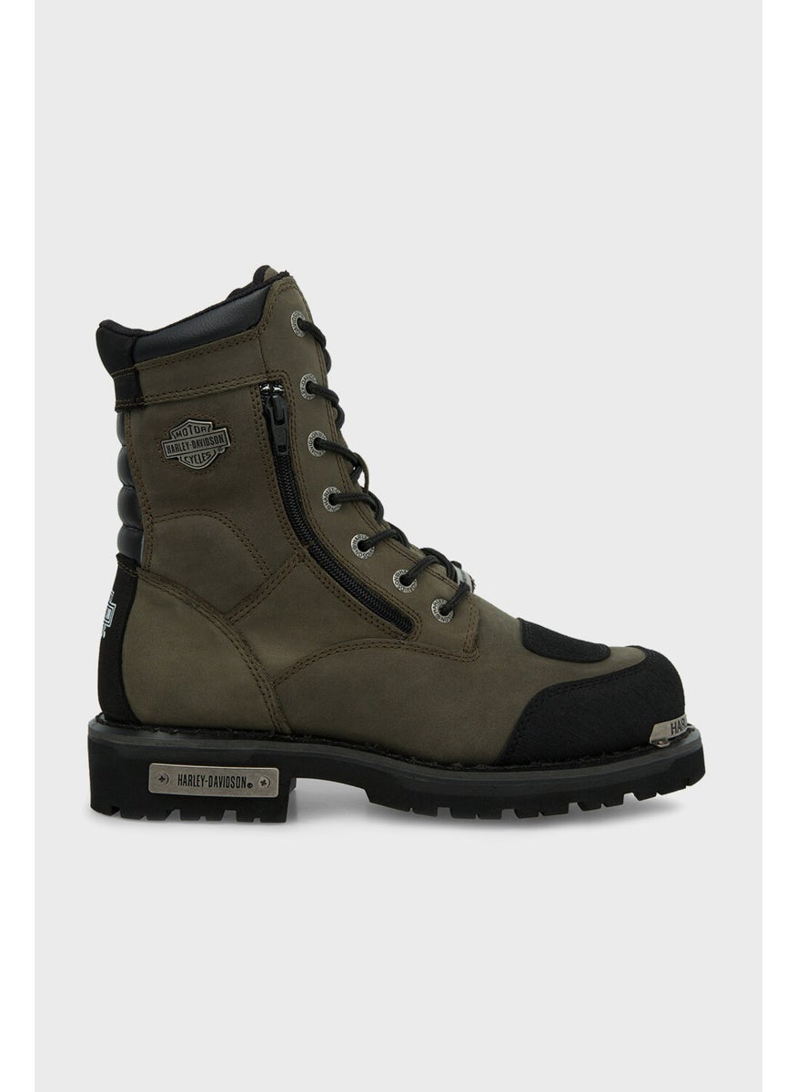 HARLEY DAVIDSON Riddick Olive Leather Boots  - Image 1