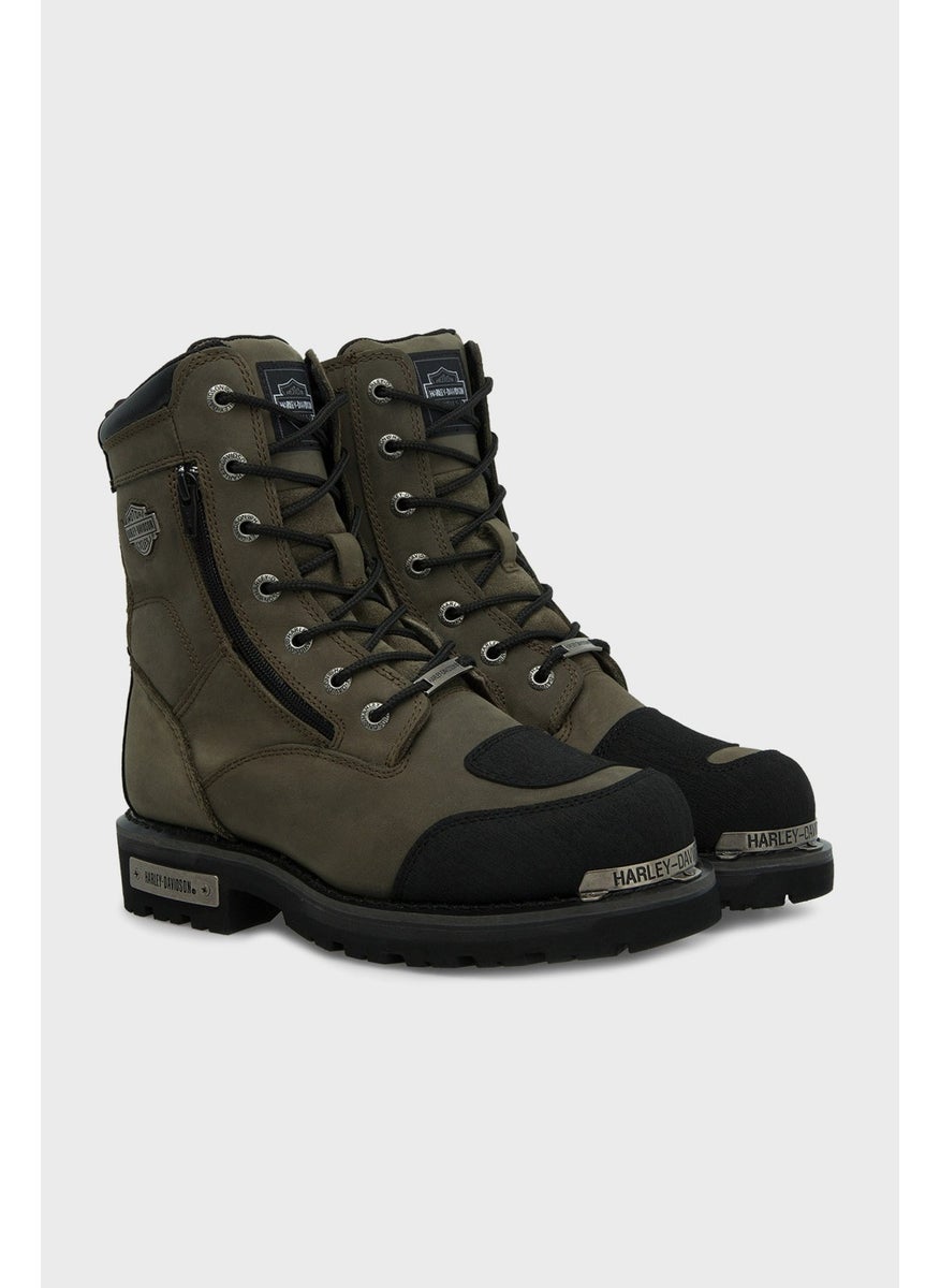 HARLEY DAVIDSON Riddick Olive Leather Boots  - Image 3