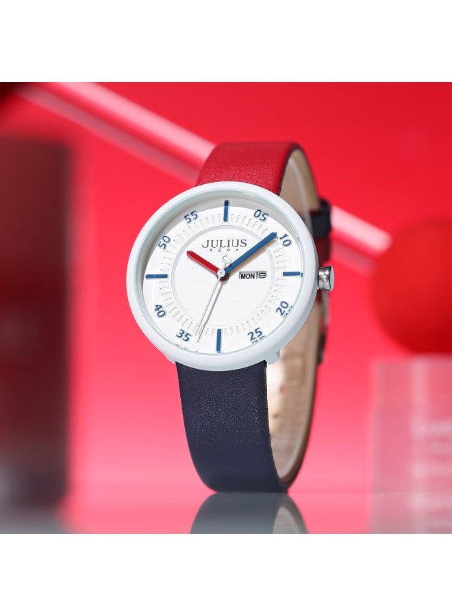 Julius Women's Watch - Fashionable Macaron Colorblock Quartz Waterproof Ladies Watch, Perfect Day Gift For Women - Image 4