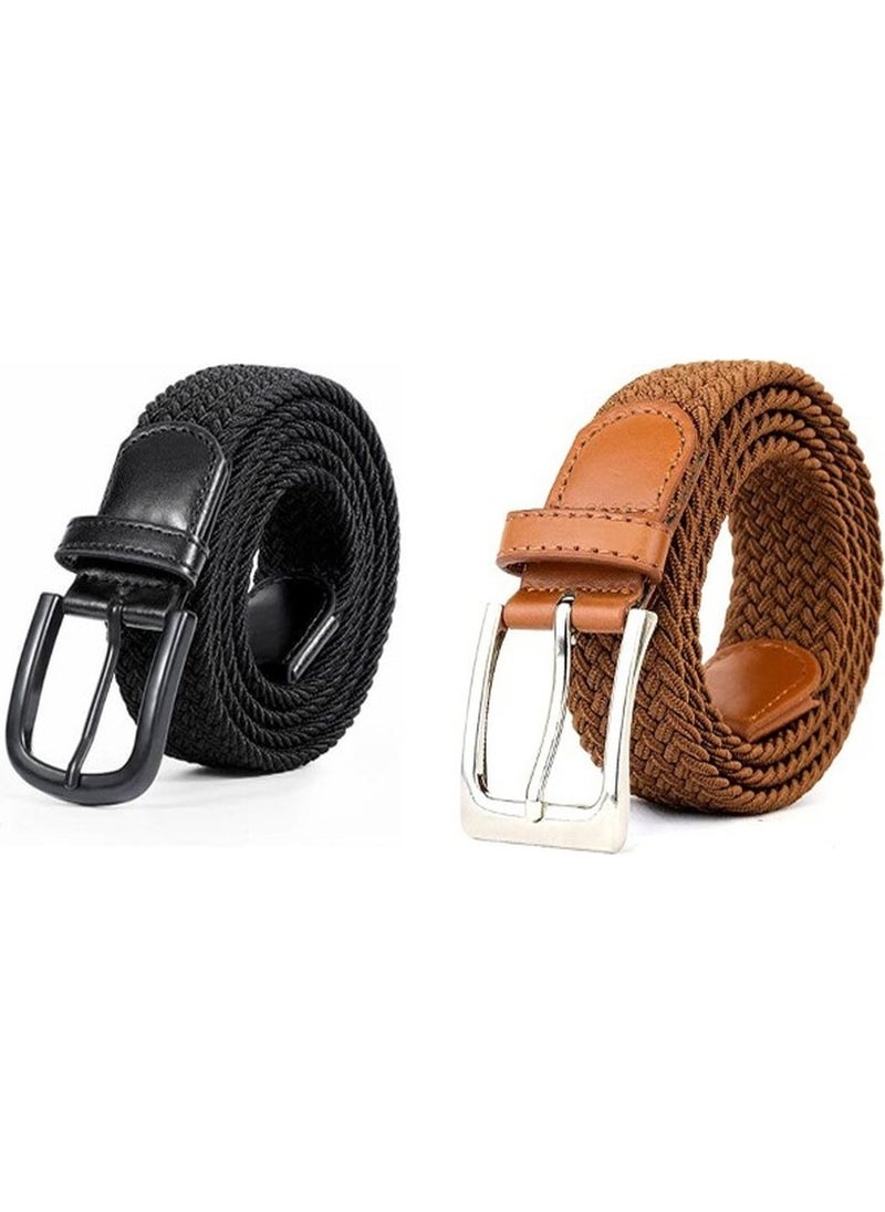 Deribond 2 Pieces Woven Braided Elastic Belt  - Image 1