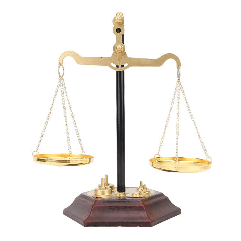 Vintage Balance Scale: Iron Sturdy Construction - Exquisite Handcrafted Antique Scale Ornament for Retro Home, Office Desk, Living Room & Foyer Decor - Image 1