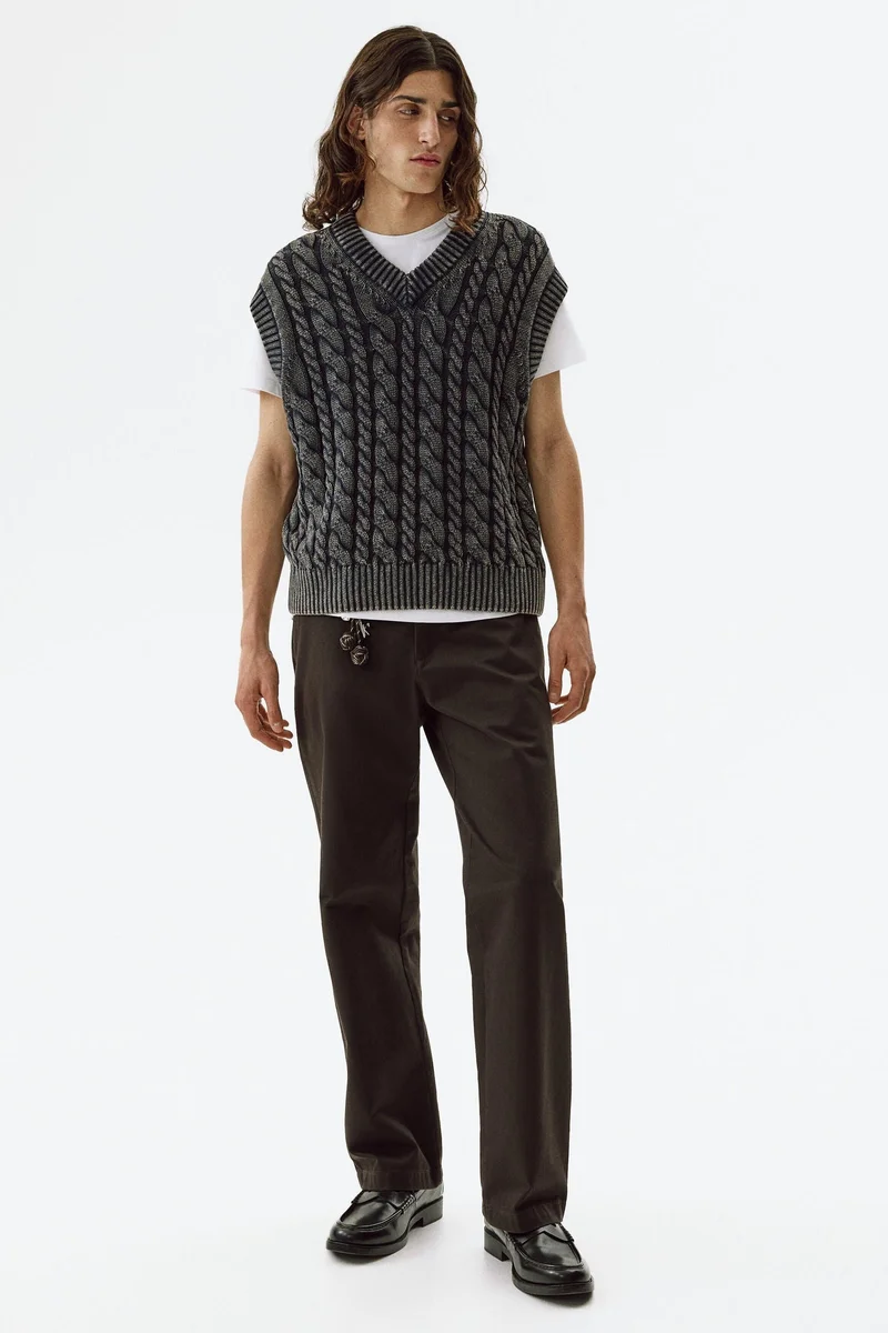 Relaxed Fit Cotton sweater vest