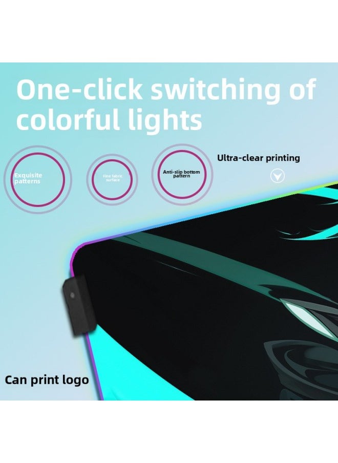Generic - Oversized Anime Fearless Contract Mouse Pad Viper Valorant Luminous Game E-Sports Keyboard Pad Office Desk Mat-Color:400*800*3mm-Pattern:Fearless Contract (11) Glows - Image 1