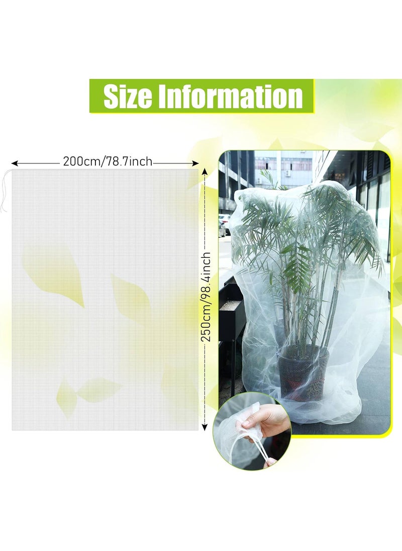 Shappy Shappy 2 Pieces 65 x 82 ft Large Fruit Tree Netting Insect Bird Barrier Tree Net with Drawstring Garden Plant Barrier Protective Cover for Plant Fruit Trees Flower from Insect Birds  - Image 2