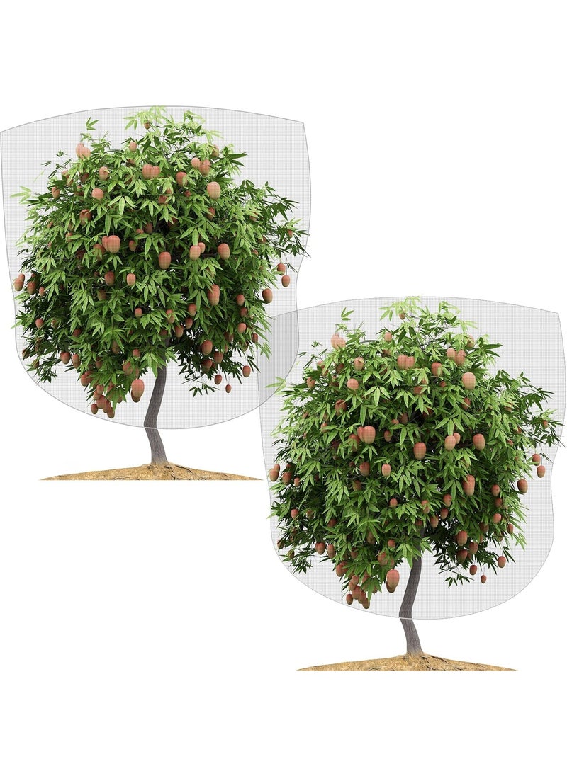 Shappy Shappy 2 Pieces 65 x 82 ft Large Fruit Tree Netting Insect Bird Barrier Tree Net with Drawstring Garden Plant Barrier Protective Cover for Plant Fruit Trees Flower from Insect Birds  - Image 1