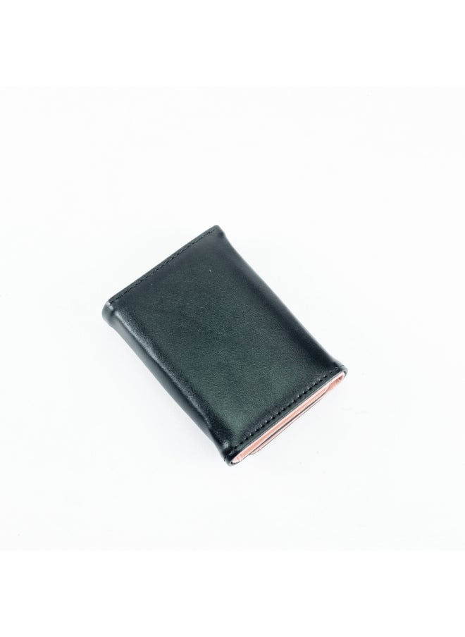 Generic Leather Flip Wallet & Card Holder with Multiple  Pockets Black  - Image 2