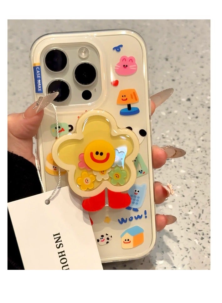 NIBEMINENT Protective TPU Case Cover For iPhone 17, Sunflower With Yellow Stake