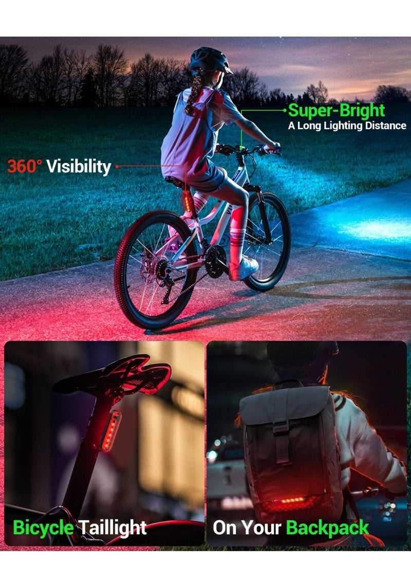 Vierex Bike Light High Lumens Super Bright Bicycle Light 6+4 Modes USB Rechargeable Bike Headlight & Tail Light Set, Waterproof Safety Bike Front & Rear Light for Road, Mountain, Night Riding - Image 5