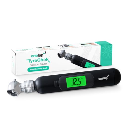 Onelap TyreChek™ - Digital Tyre Pressure Gauge (Zinc Alloy Head) | 0-150 PSI | Suitable for Car, Truck, Bike, Bicycle with Backlight LCD - Image 1