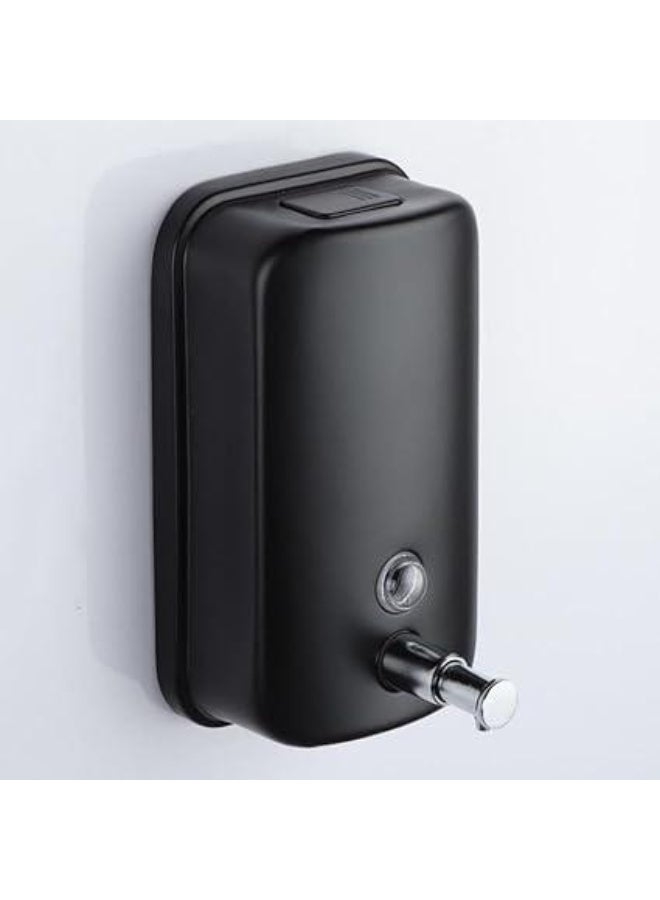 Matte Black Hand Soap Dispenser Stainless Steel Wall Mounted 1000ml Large Capacity Metal Hand Sanitizer Holder for Hand Soap Anti-Rust Design for Commercial & Home Bathroom Kitchen - Image 2