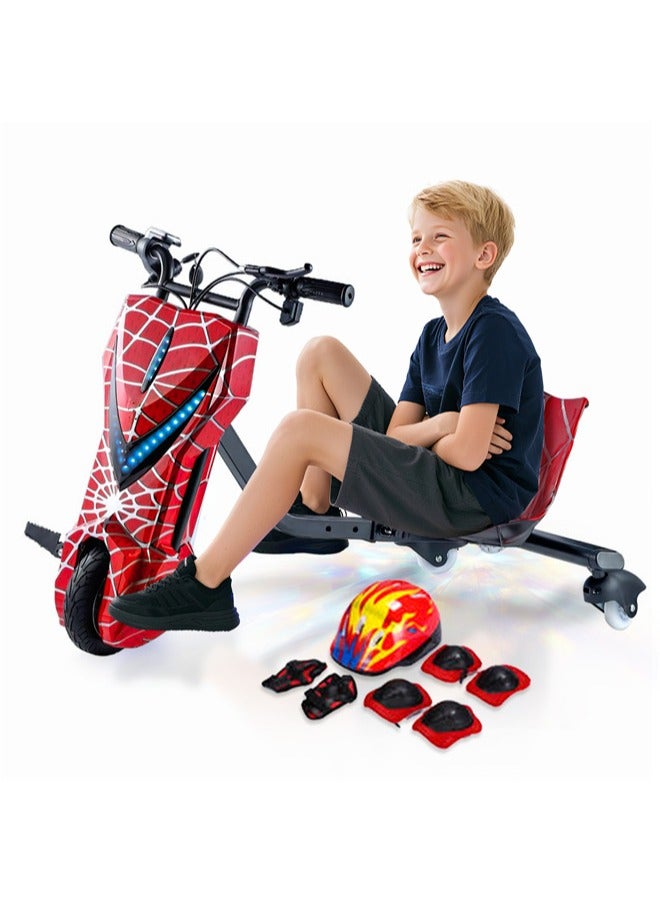 دنزوز انجراف الدراجات البخارية الكهربائية طول القابل للتعديل ركوب طفل على ثلاثية ثلاثية فولت 3V انجراف Trike كبير العجلة الانجراف ملعب ثلاثية العجل - Image 1