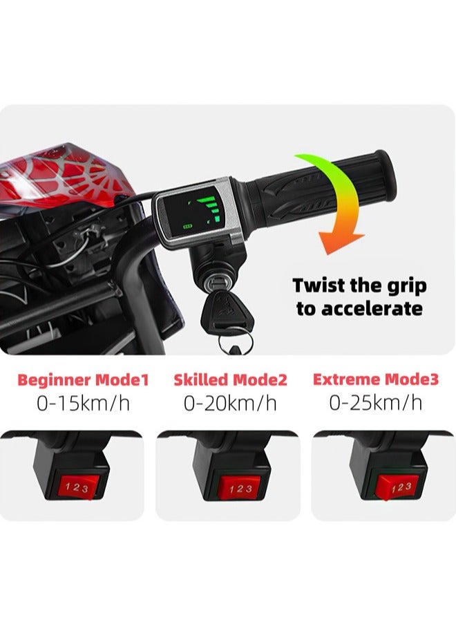 دنزوز انجراف الدراجات البخارية الكهربائية طول القابل للتعديل ركوب طفل على ثلاثية ثلاثية فولت 3V انجراف Trike كبير العجلة الانجراف ملعب ثلاثية العجل - Image 4