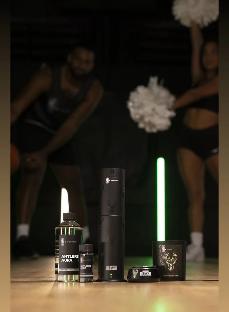 AROMA360 x NBA - Milwaukee Bucks Luxury Portable Essential Oil Car Diffuser - Aromatherapy Oils Scent Car Diffuser - Auto On/Off Wireless Feature - Oil Not Included
