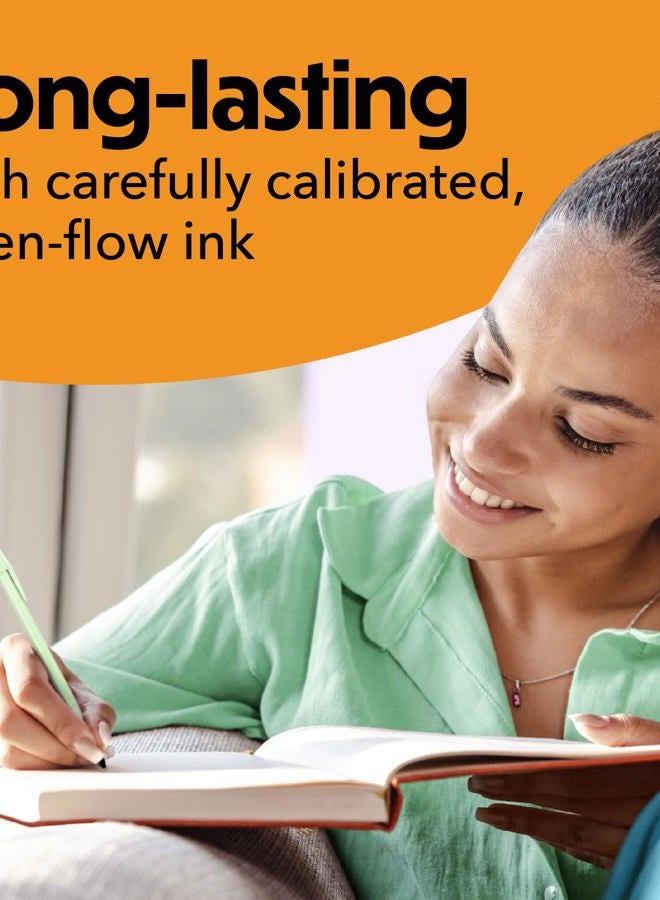 Bic Cristal Pastel Ballpoint Pens, Black Ink, Pastel Colored Barrels, Pens for Journaling, 24-Count Pack - Image 5