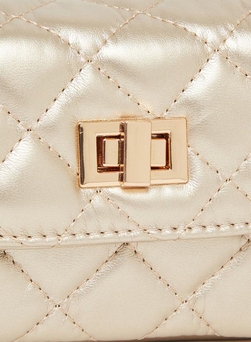 Styli Quilted Crossbody Bag with Chain Strap - Image 3